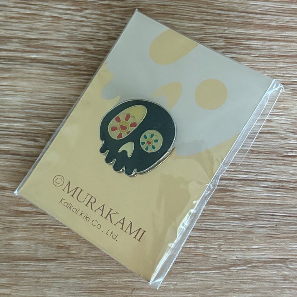 Takashi Murakami Skull Pin, DOKURI DOKURO Flowers - RARE, BRAND NEW